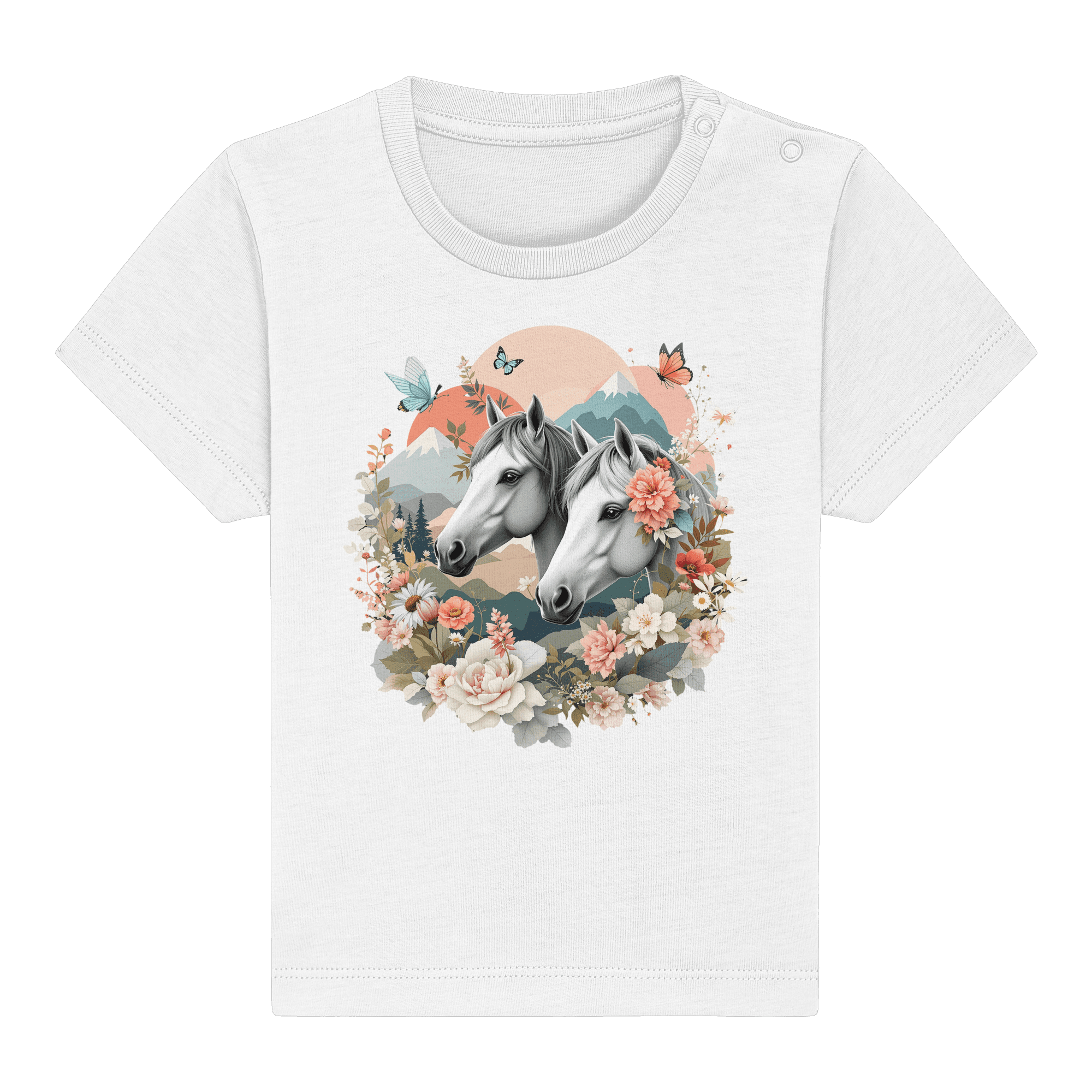 drømmende hest - Økologisk babyskjorte